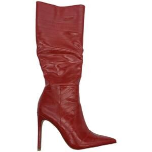 Steve Madden Women's Nitro Tall Shaft Heeled Boots Red/Eel - Medium
